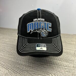 Adidas Orlando Magic Hat Cap Strap Back Adjustable Black NBA Basketball Adult
